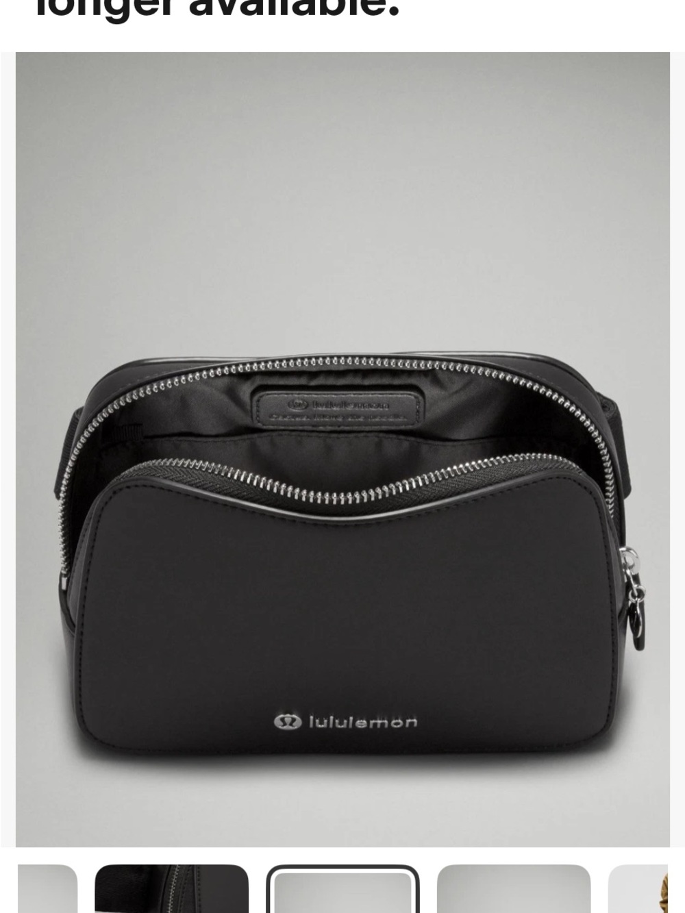Lululemon Everywhere Belt Bag 1L Leather Alternative Black/silver